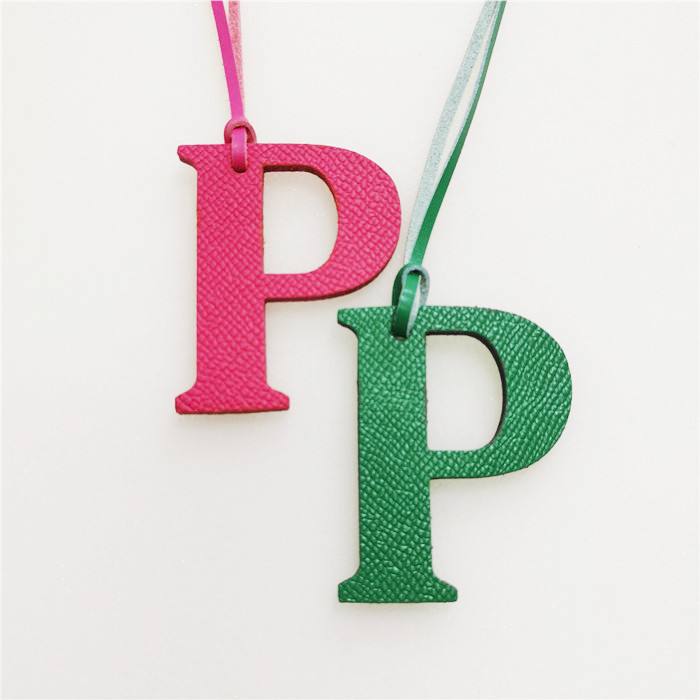 Women Accessories In English - English Letter P Alphabet Cowhide Pu