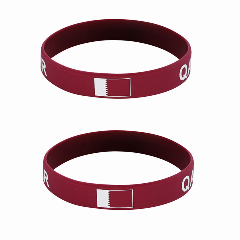 2pcs Qatar Flag Silicone Brace - Women Accessories Qatar review and price