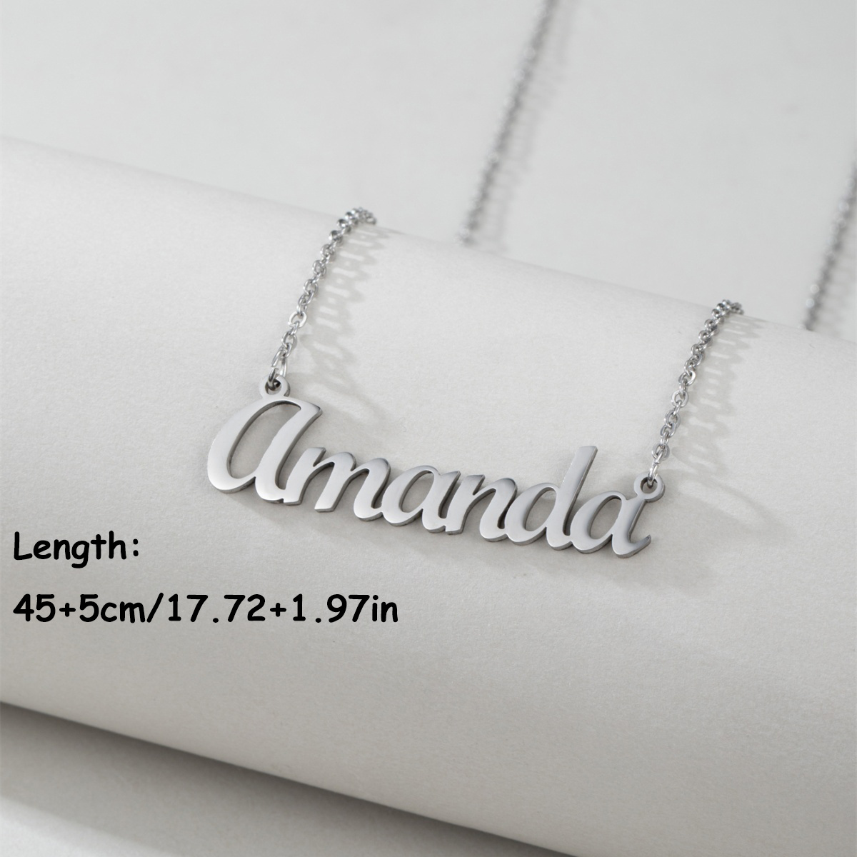 1 Steel English Name Necklace, - Women Accessories Name In English review and price