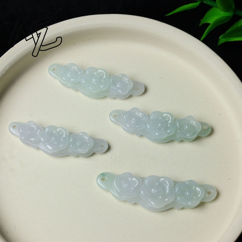 1pc Natural Jadeite Emerald Fl - Women'S Accessories Jewelry review and price