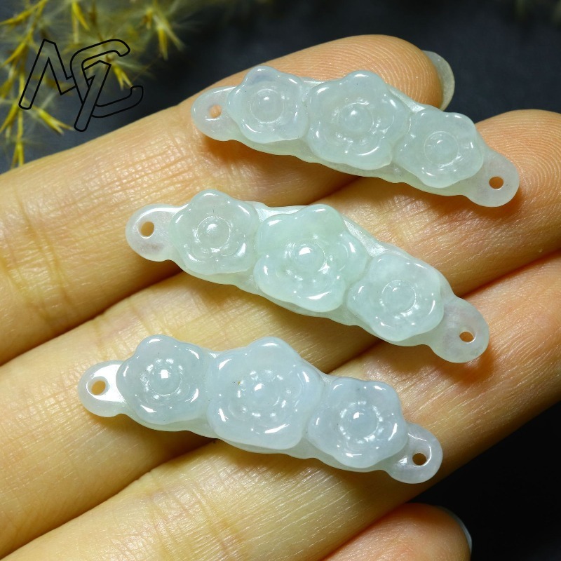 1pc Natural Jadeite Emerald Fl - Women'S Accessories Jewelry review and price