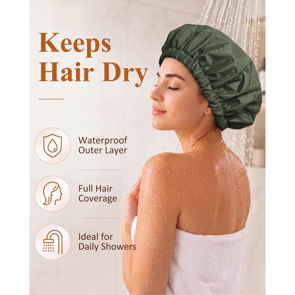 Reusable Waterproof Shower Cap - Women Accessories Images review and price