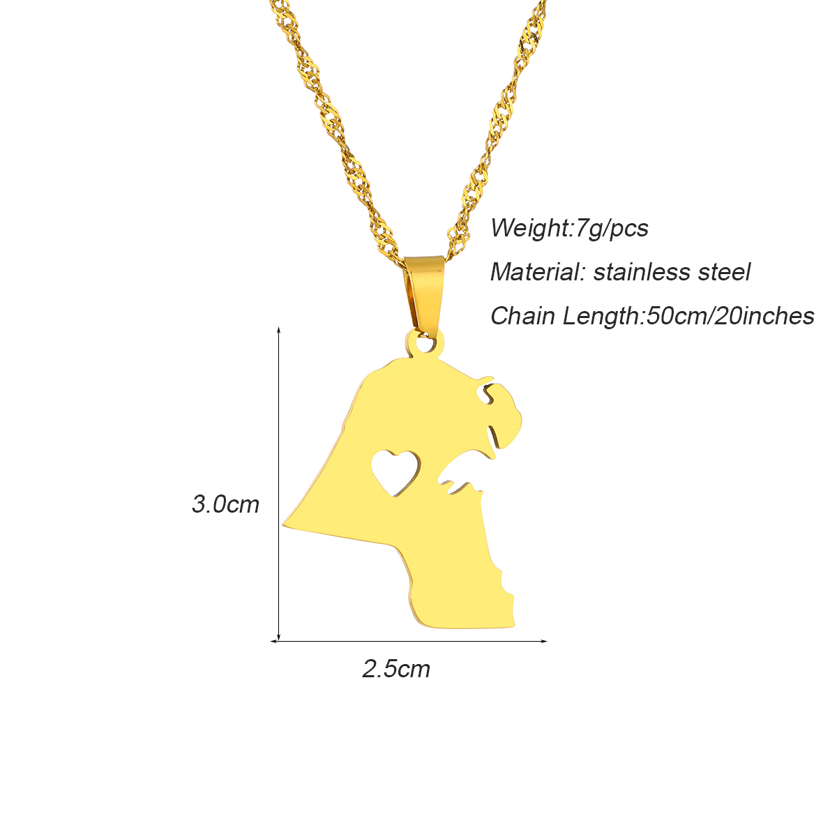 Stainless Steel Kuwait Map Fla - Women Accessories Kuwait review and price