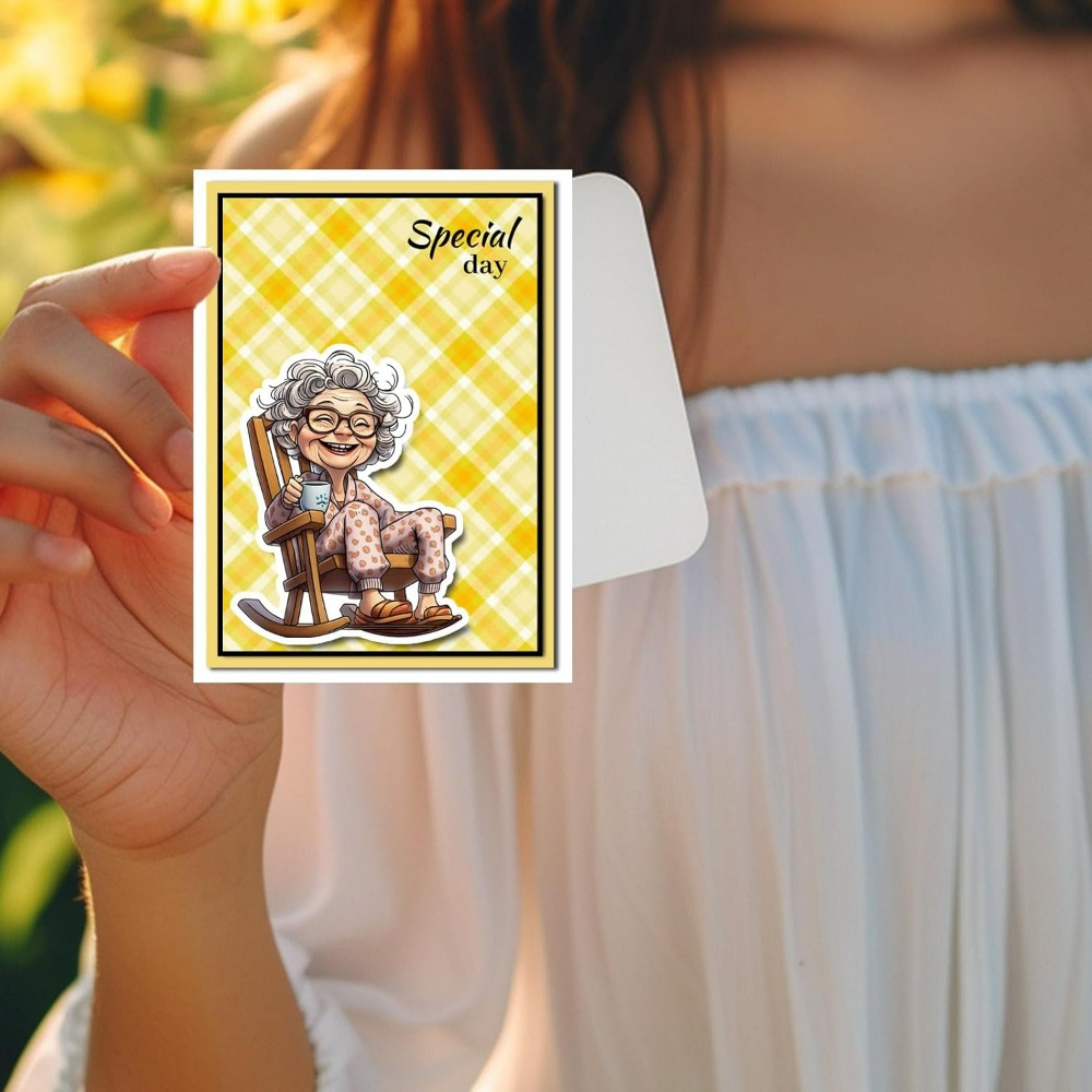 Smiling Old Lady Clear Stamps  - Women Accessories Clearance review and price